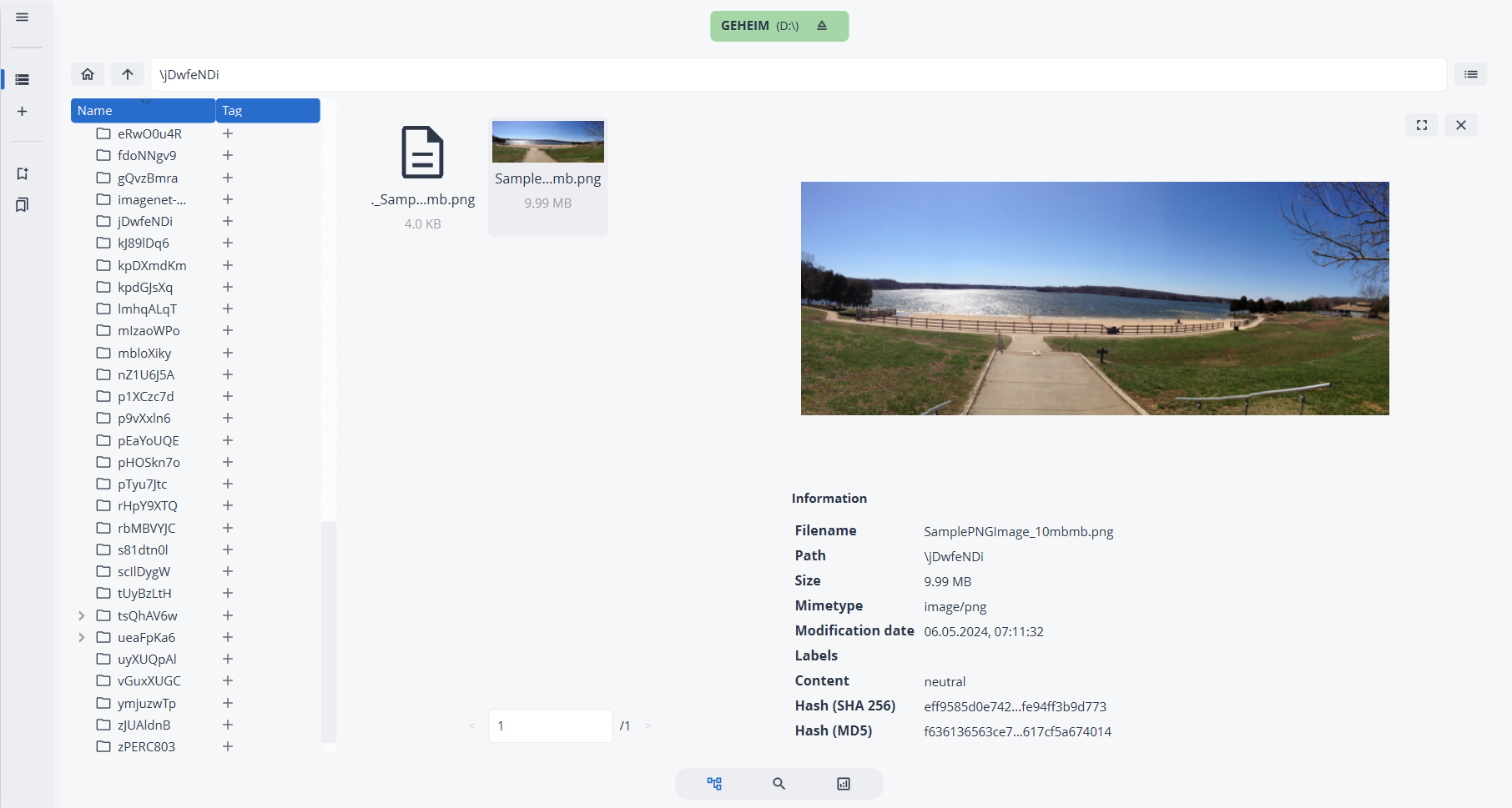 Image of the images inside the explorer